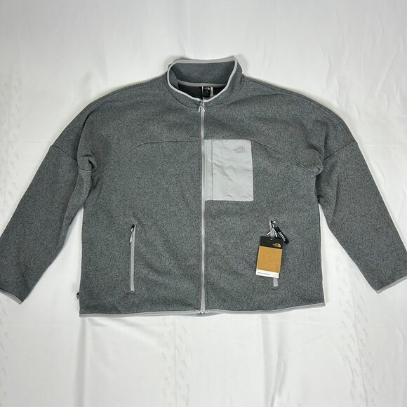 NWT Men's North Face Medium 5X Grey Heather Big Front Range Fleece Jacket F36 - Picture 1 of 9